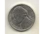 USA 5 centů, 1991 Jefferson Nickel Značka mincovny D - Den