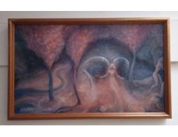 Bohunka Waageová: Vyhnání z ráje - Olej na plátnu