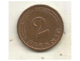 Německo 2 feniky, 1974 Značka mincovny D (n3)