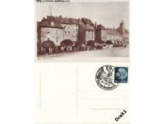 Eger (Cheb) Špalíček  1939 pohlednice neprošlá poštou přílež