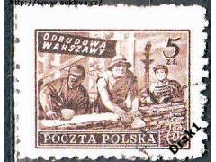 Polsko 1950 Zedníci, budování Varšavy, Michel č.556 raz.