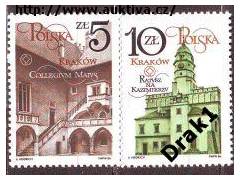 Polsko 1986 Rekonstrukce Krakova, Michel č.3016-7 **