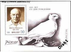 SSSR 1981 Pablo Picasso, holubice, Michel č.Bl.152 **