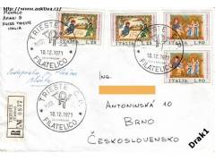 Italie 1971 Vánoce, Michel č.1354-5 x 2 FDC