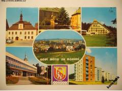 Nové Město na Moravě celk. pohled sídliště obchod  70. léta