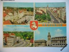 Pardubice 1975 náměstí trolejbus SPŠ potravinářská