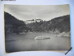 Vranovská přehrada hrad Bítov, výletní loď 60. léta Orbis