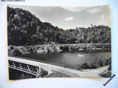 Vranovská přehrada most loď Cornštejn 60. léta Orbis
