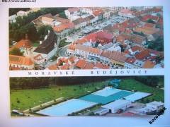 Moravské Budějovice cca 2000 - koupaliště, letecký pohled