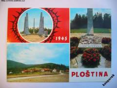 Ploština o. Zlín - památník a nové domy - 80. léta