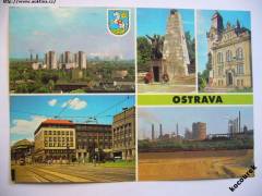 Ostrava celk. pohled, památník Osvobození, NHKG - 70. léta