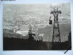 Liberec pohled s Ještědu na město foto Einhorn 1965 Orbis