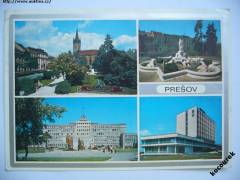 Prešov: centrum socha Neptuna, ONV pamätník SRR hotel Šariš