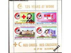 Severní Korea 1988 Červený kříž 125 let, Michel č.2897-900 K