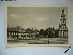 Kostelec n/Černými lesy náměstí K. Gottwalda - 1954 Orbis MF