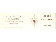Známkový sešitek Český skauting 1991 (hnědý znak zelený leto